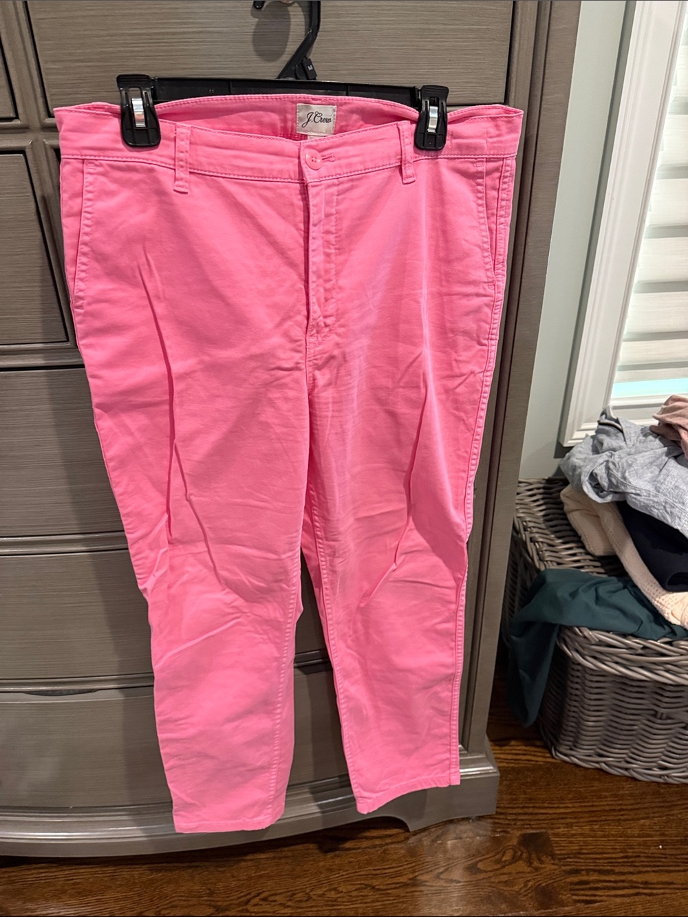 J. Crew Pink Straight-Leg Pink Cotton Chinos size 30
